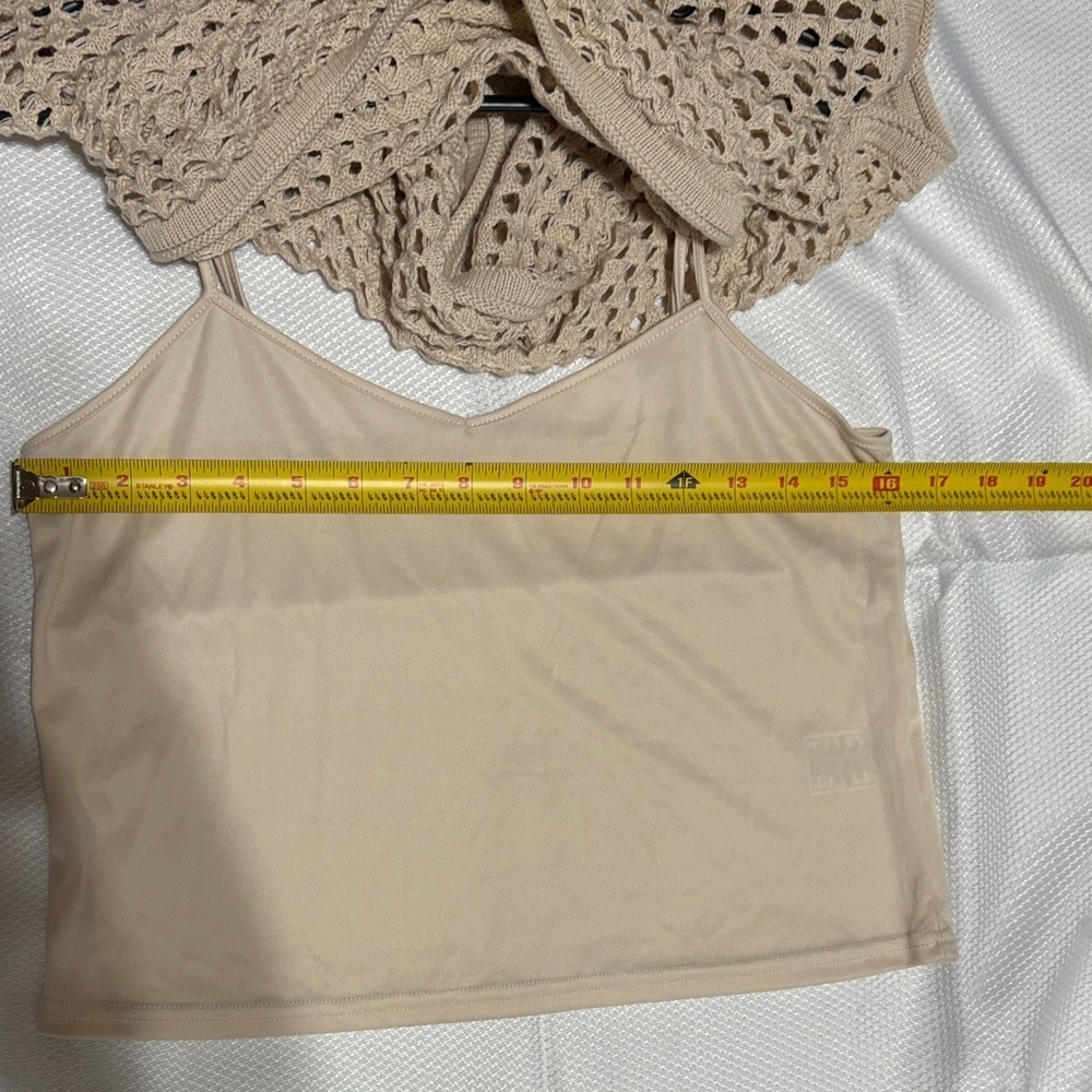 Steve Madden Cream Mesh Tank Top - Picture 11 of 11